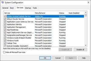 Computer Support – MSConfig